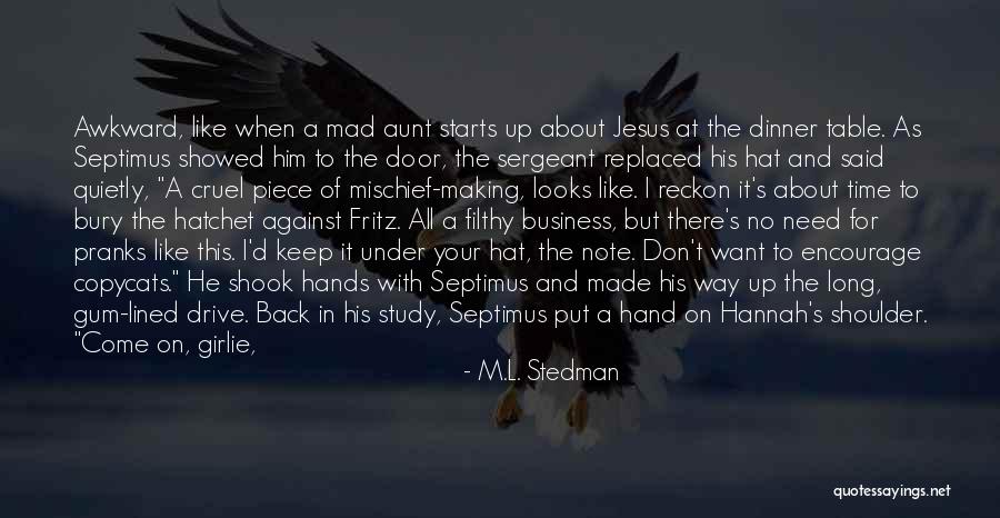 Long Drive With Him Quotes By M.L. Stedman Long Drive With Him Quotes By M.L. Stedman