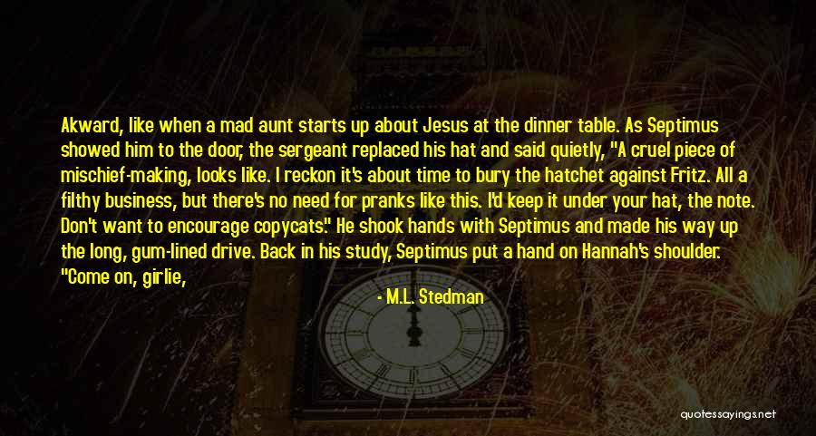 Long Drive With Him Quotes By M.L. Stedman Long Drive With Him Quotes By M.L. Stedman