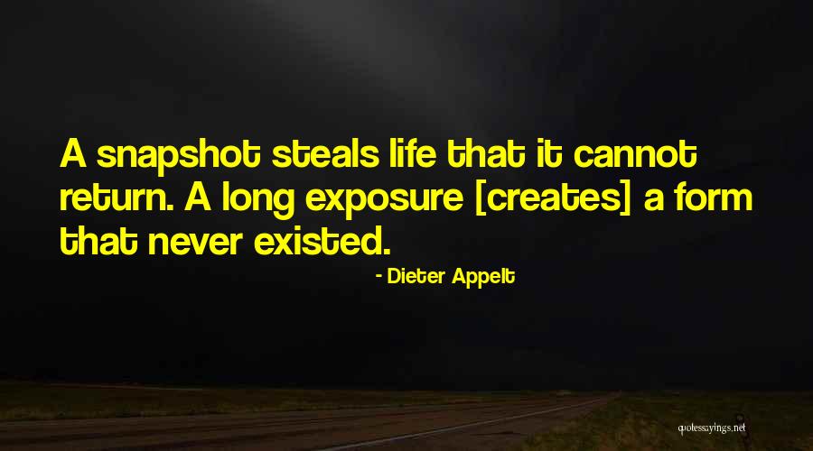 Long Exposure Quotes By Dieter Appelt