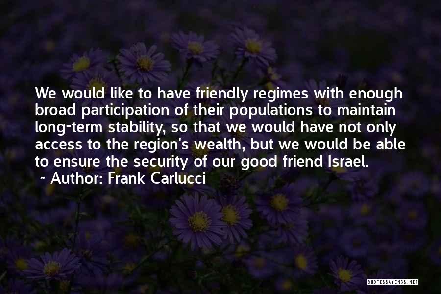 Long Good Friend Quotes By Frank Carlucci