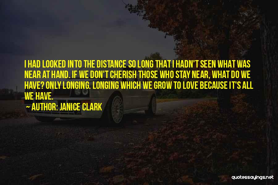 Long Long Distance Love Quotes By Janice Clark