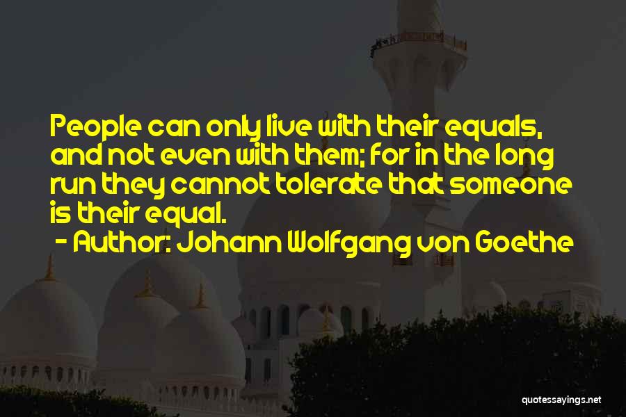 Long Run Quotes By Johann Wolfgang Von Goethe