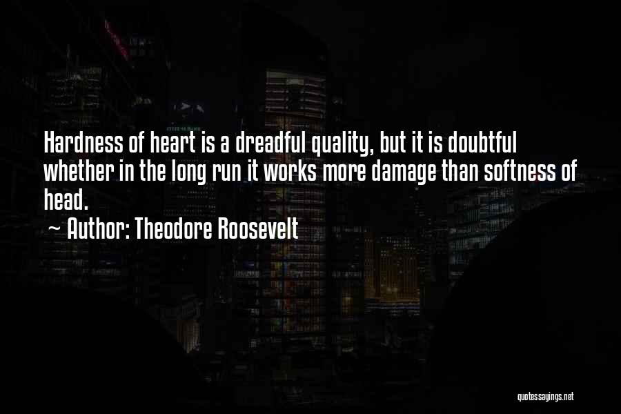 Long Run Quotes By Theodore Roosevelt