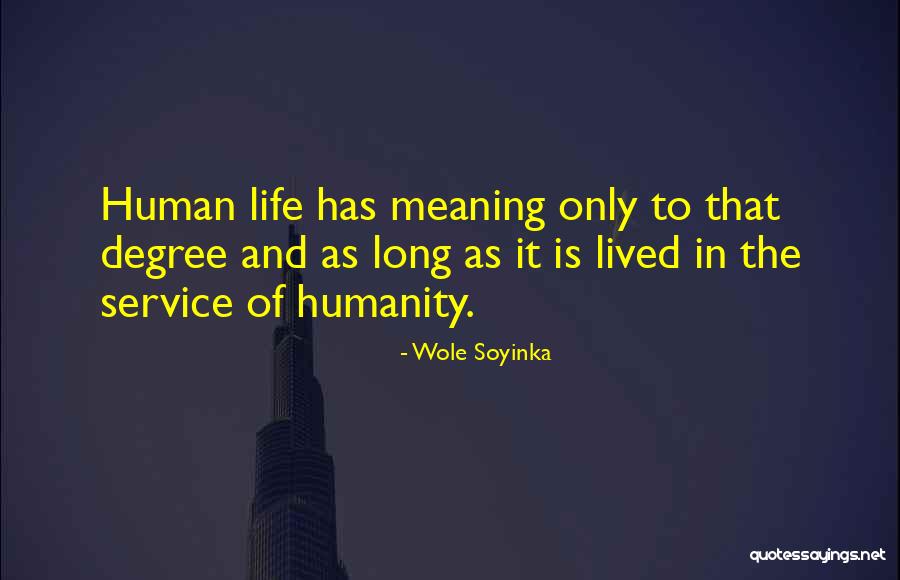 Long Service Quotes By Wole Soyinka