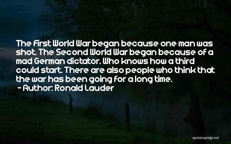 Long Shot Quotes By Ronald Lauder