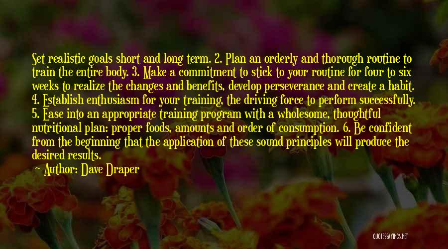 Long Term Goals Quotes By Dave Draper