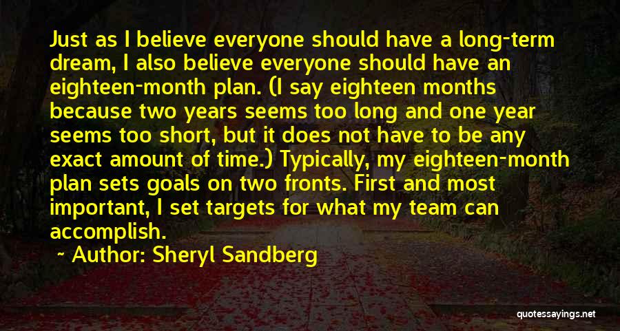 Long Term Plan Quotes By Sheryl Sandberg