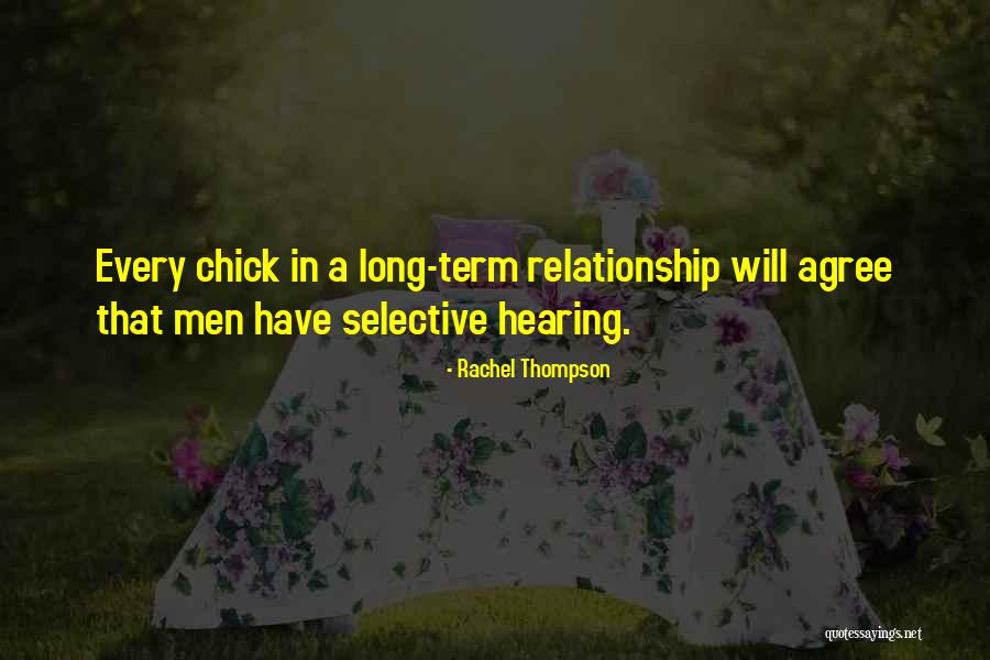 Long Term Relationship Quotes By Rachel Thompson Long Term Relationship Quotes By Rachel Thompson