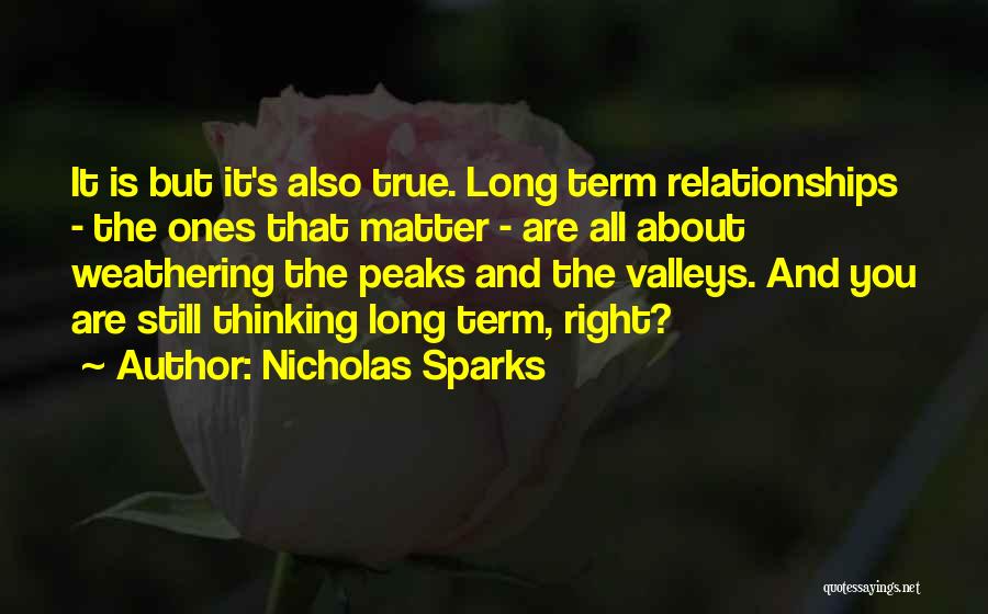 Long Term Relationships Quotes By Nicholas Sparks