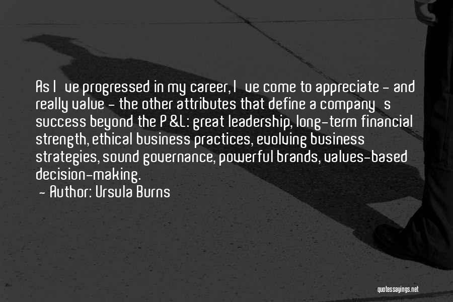 Long Term Success Quotes By Ursula Burns