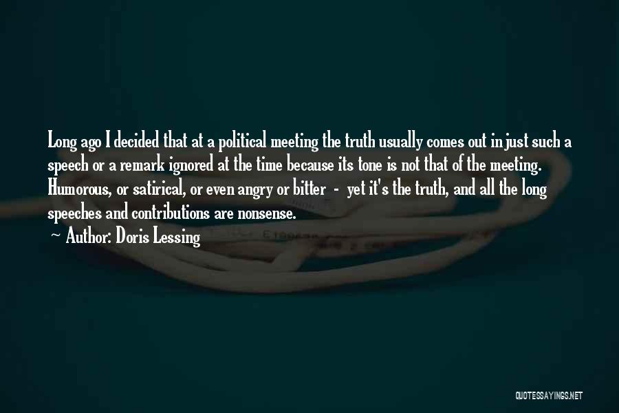 Long Time Meeting Quotes By Doris Lessing