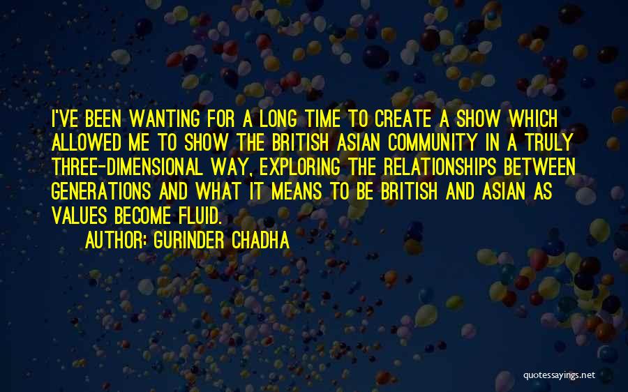 Long Time Relationships Quotes By Gurinder Chadha