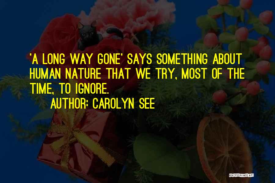 Long Way Gone Quotes By Carolyn See