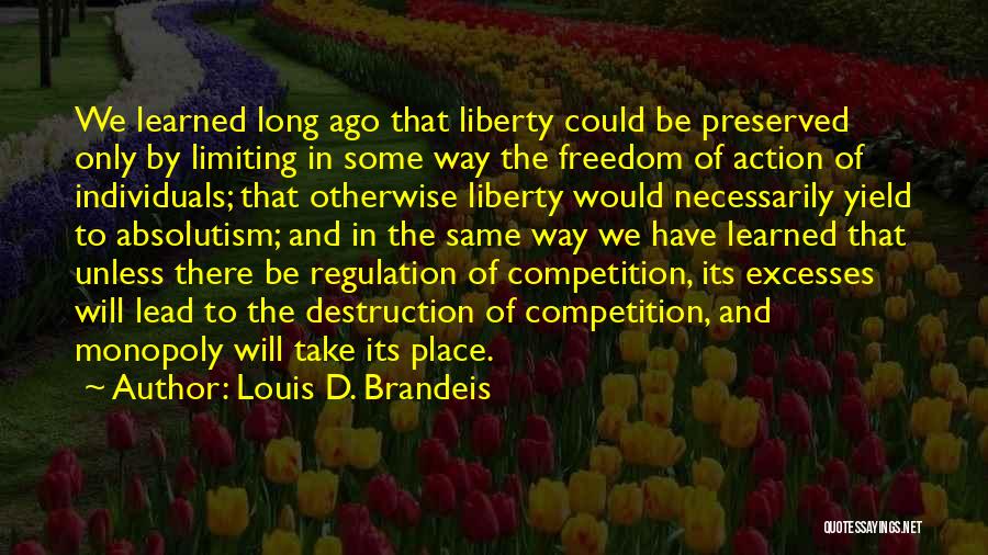 Long Way To Freedom Quotes By Louis D. Brandeis