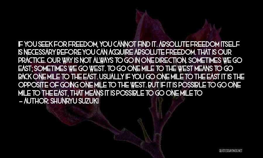 Long Way To Freedom Quotes By Shunryu Suzuki