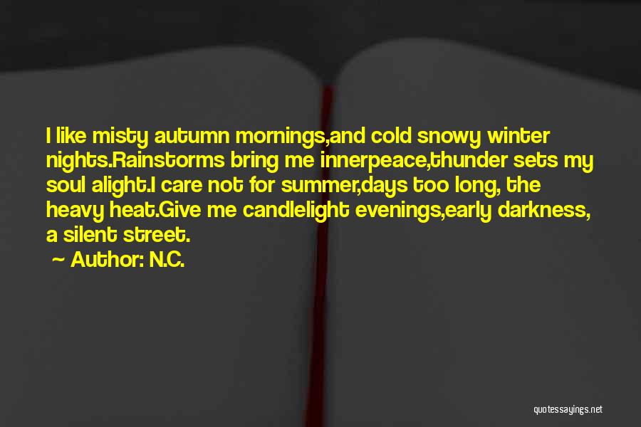 Long Winter Nights Quotes By N.C.