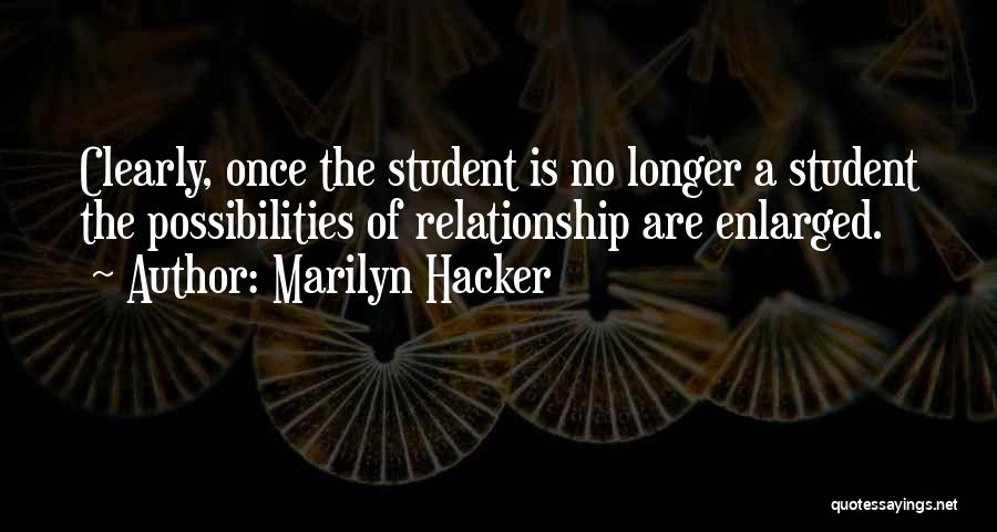 Longer Relationship Quotes By Marilyn Hacker