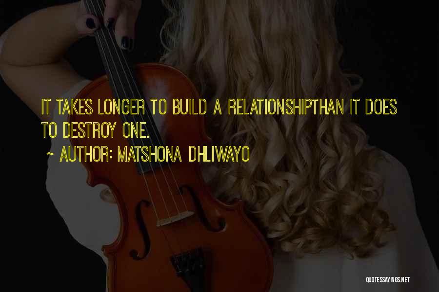 Longer Relationship Quotes By Matshona Dhliwayo