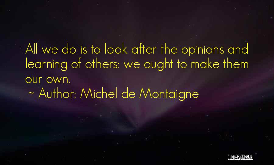 Look After Others Quotes By Michel De Montaigne