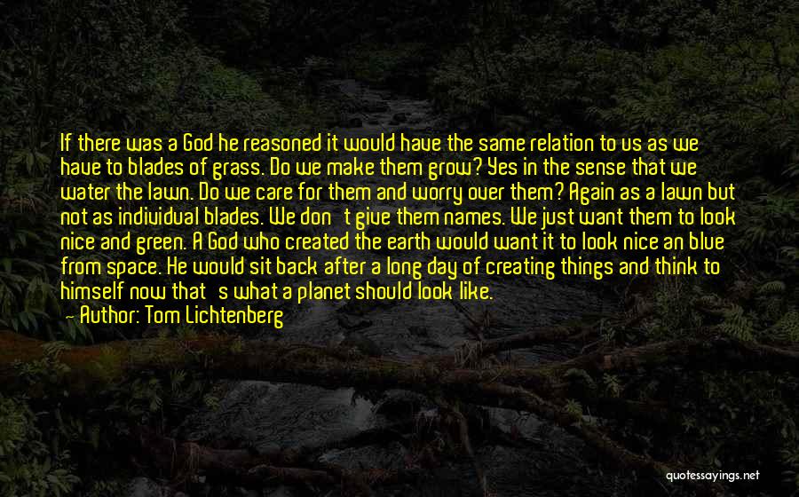Look After The Earth Quotes By Tom Lichtenberg
