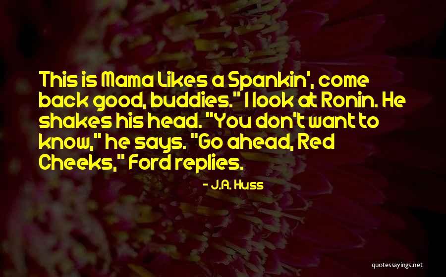 Look Ahead Not Back Quotes By J.A. Huss