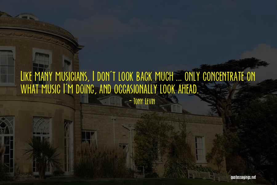 Look Ahead Not Back Quotes By Tony Levin Look Ahead Not Back Quotes By Tony Levin