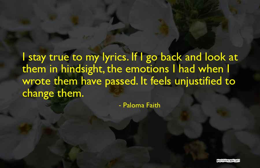 Look Back At Quotes By Paloma Faith