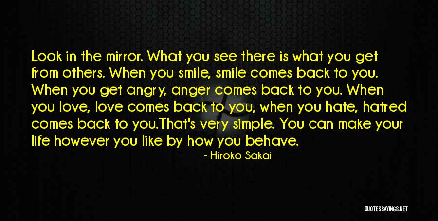 Look Back Smile Quotes By Hiroko Sakai