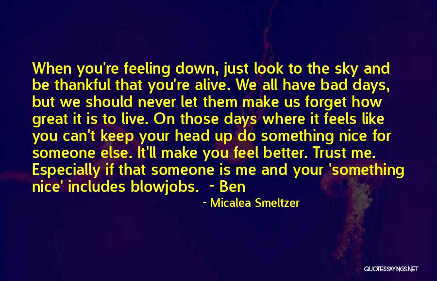 Look Down On Someone Quotes By Micalea Smeltzer