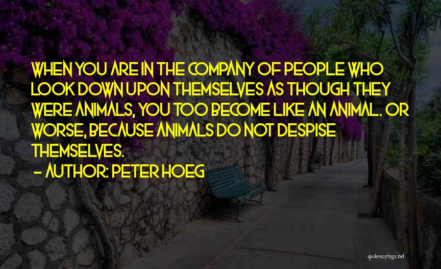 Look Down Upon Quotes By Peter Hoeg