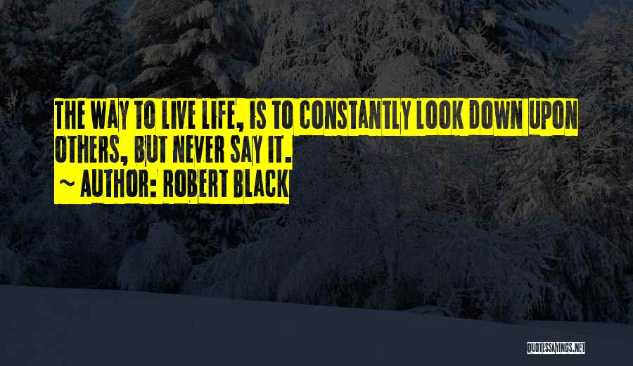 Look Down Upon Quotes By Robert Black
