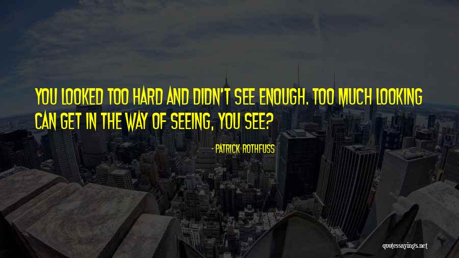Looking And Seeing Quotes By Patrick Rothfuss Looking And Seeing Quotes By Patrick Rothfuss