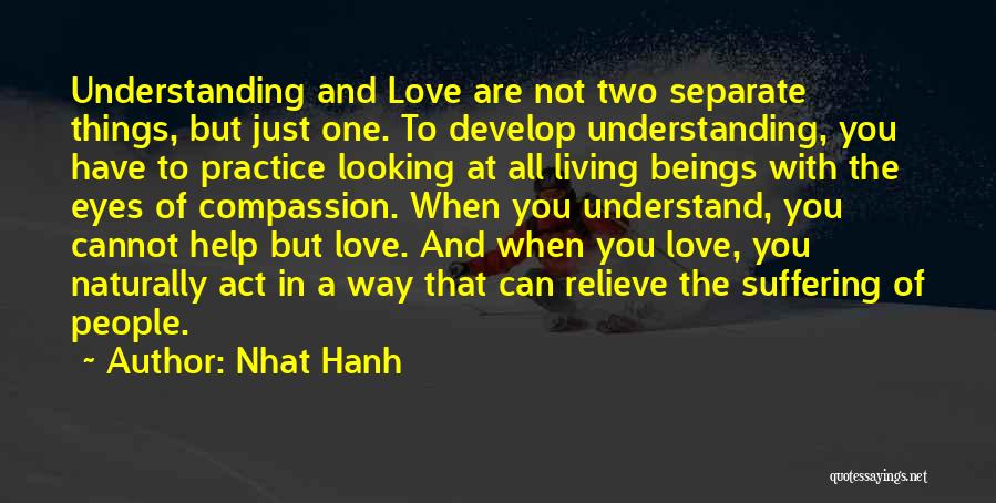 Looking At The One You Love Quotes By Nhat Hanh