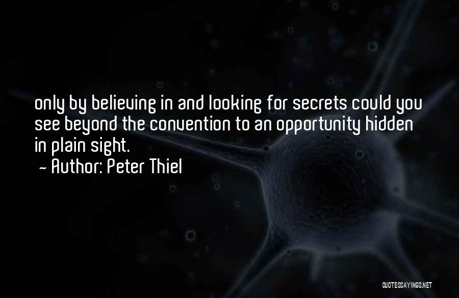 Looking Beyond What You See Quotes By Peter Thiel