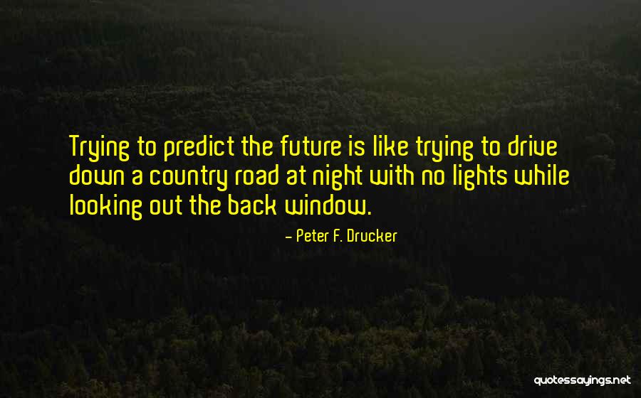 Looking Down The Road Quotes By Peter F. Drucker Looking Down The Road Quotes By Peter F. Drucker