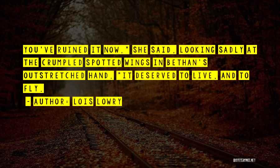 Looking Fly Quotes By Lois Lowry