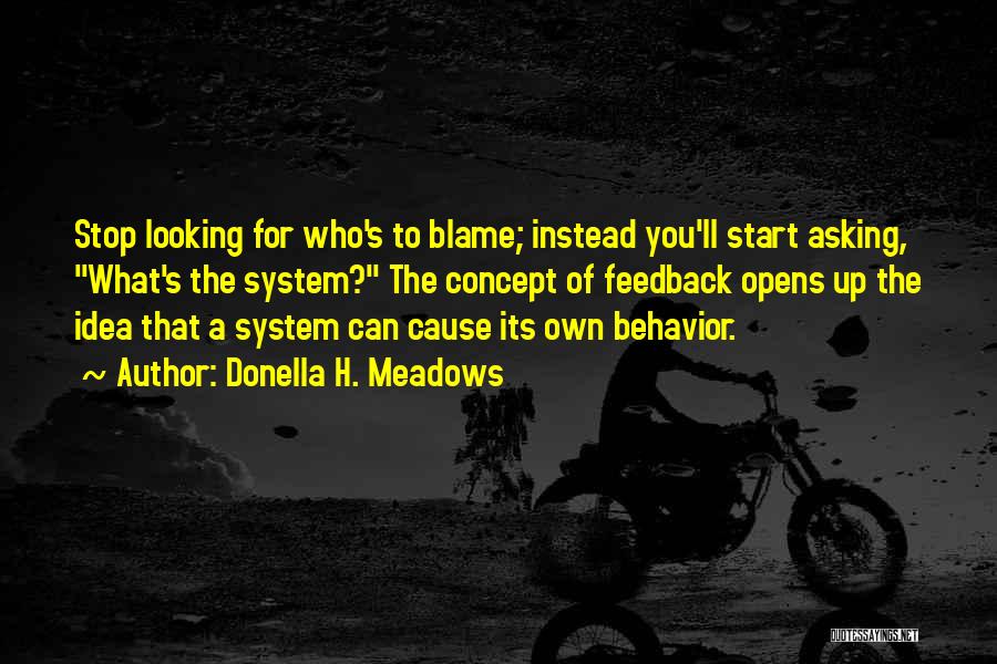 Looking For Someone To Blame Quotes By Donella H. Meadows