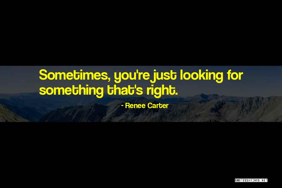 Looking For Something Quotes By Renee Carter