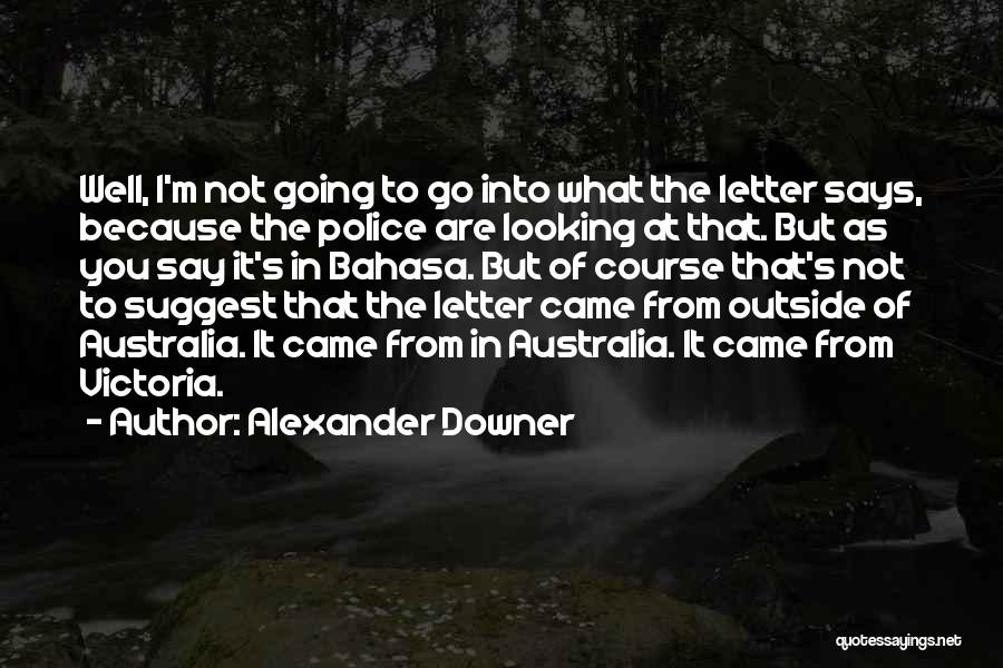 Looking From The Outside In Quotes By Alexander Downer