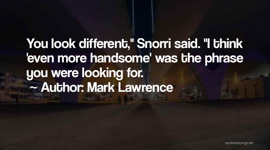 Looking Handsome Quotes By Mark Lawrence