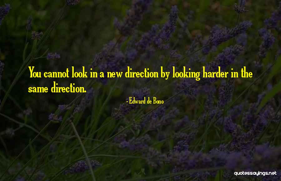 Looking In The Same Direction Quotes By Edward De Bono