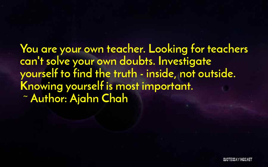 Looking Inside Yourself Quotes By Ajahn Chah