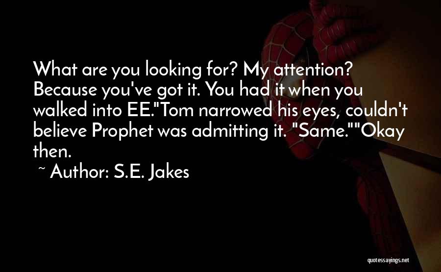 Looking Into His Eyes Quotes By S.E. Jakes