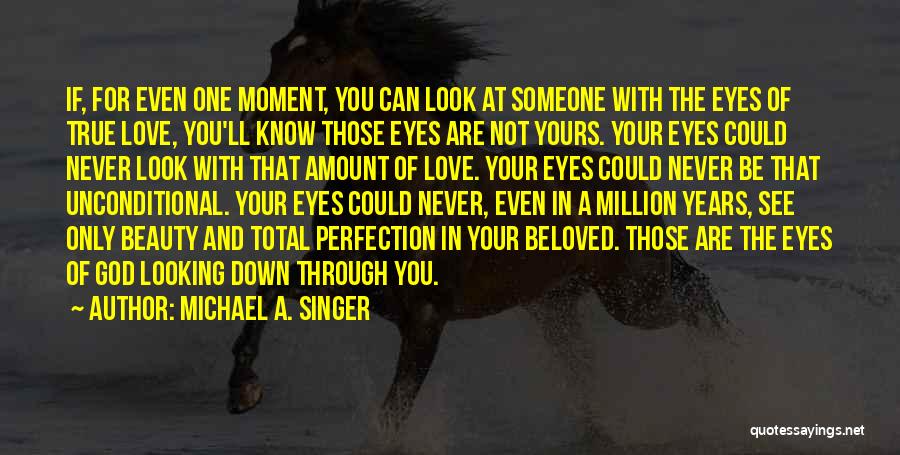 Looking Into The Eyes Of Someone You Love Quotes By Michael A. Singer