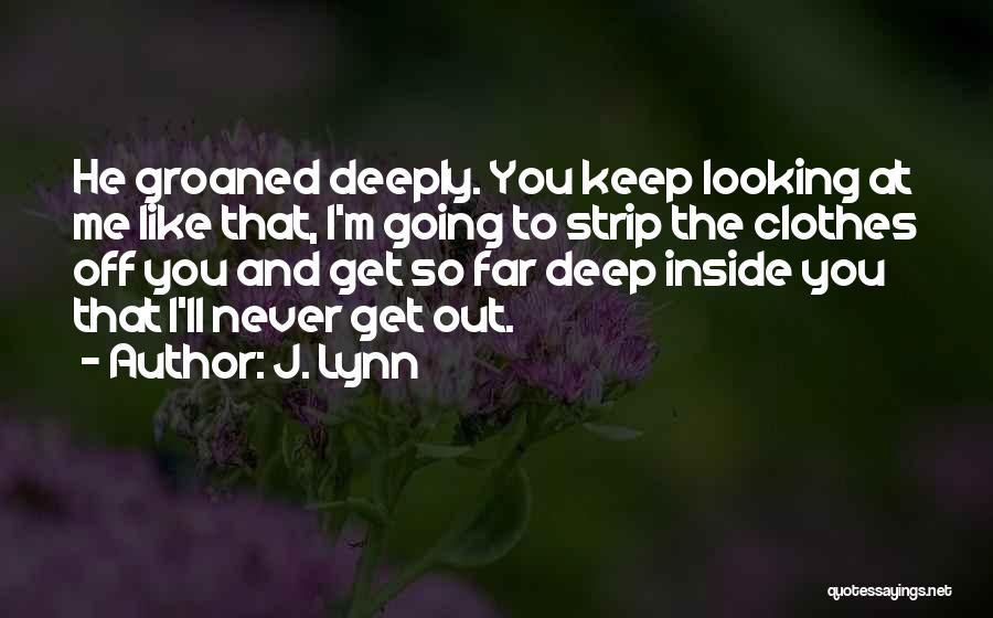 Looking So Far Quotes By J. Lynn