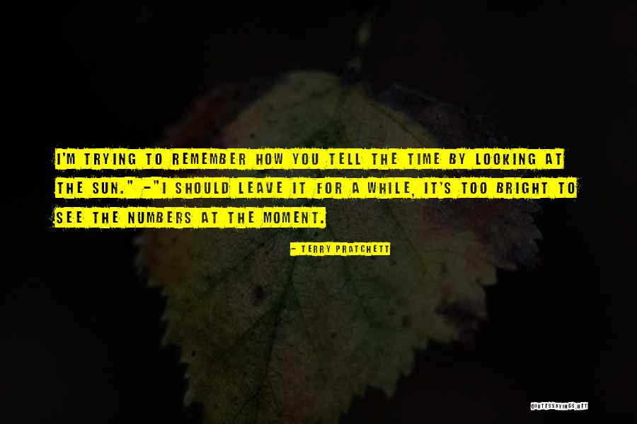 Looking To The Sun Quotes By Terry Pratchett Looking To The Sun Quotes By Terry Pratchett