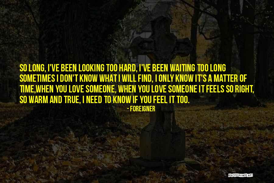 Looking True Love Quotes By Foreigner