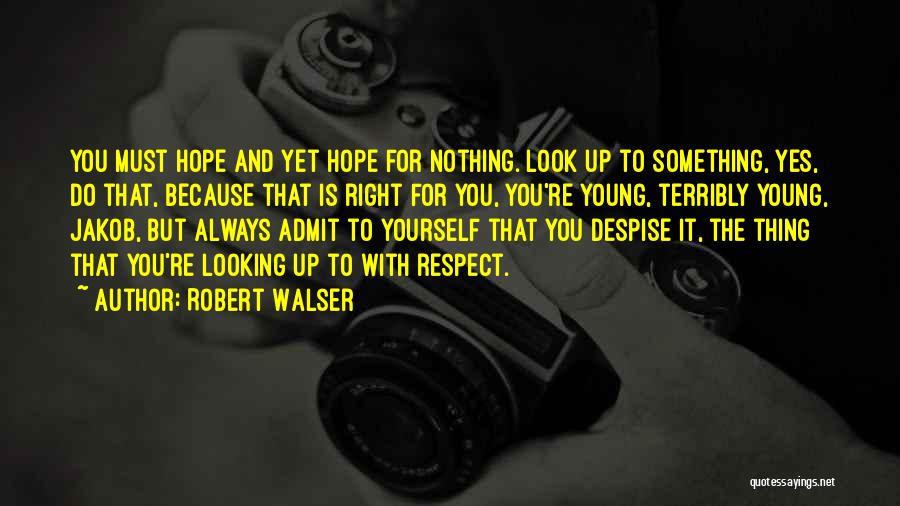 Looking Up To Yourself Quotes By Robert Walser