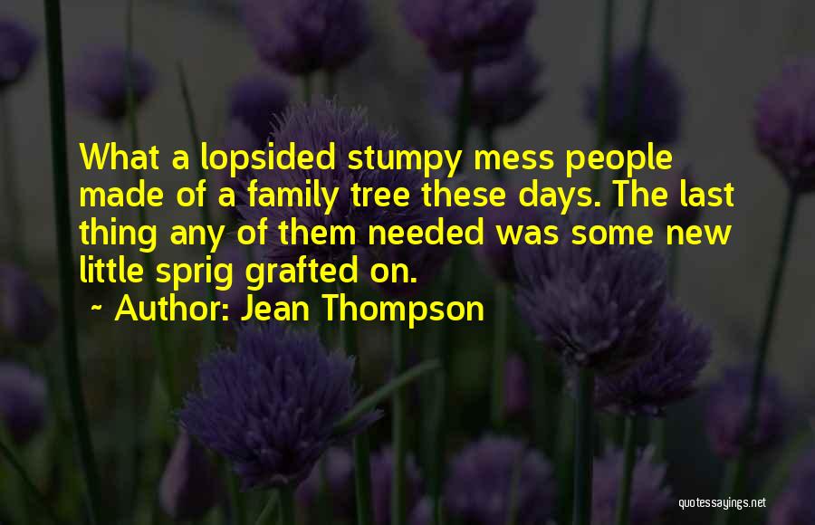 Lopsided Quotes By Jean Thompson