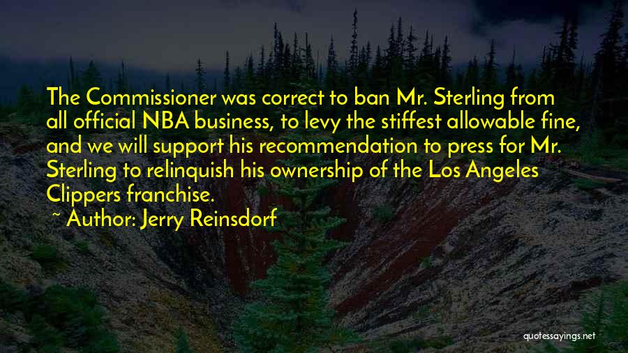 Los Angeles Clippers Quotes By Jerry Reinsdorf